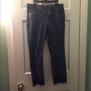 Two-tone Dark Wash Denim Jeans
